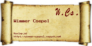 Wimmer Csepel névjegykártya
